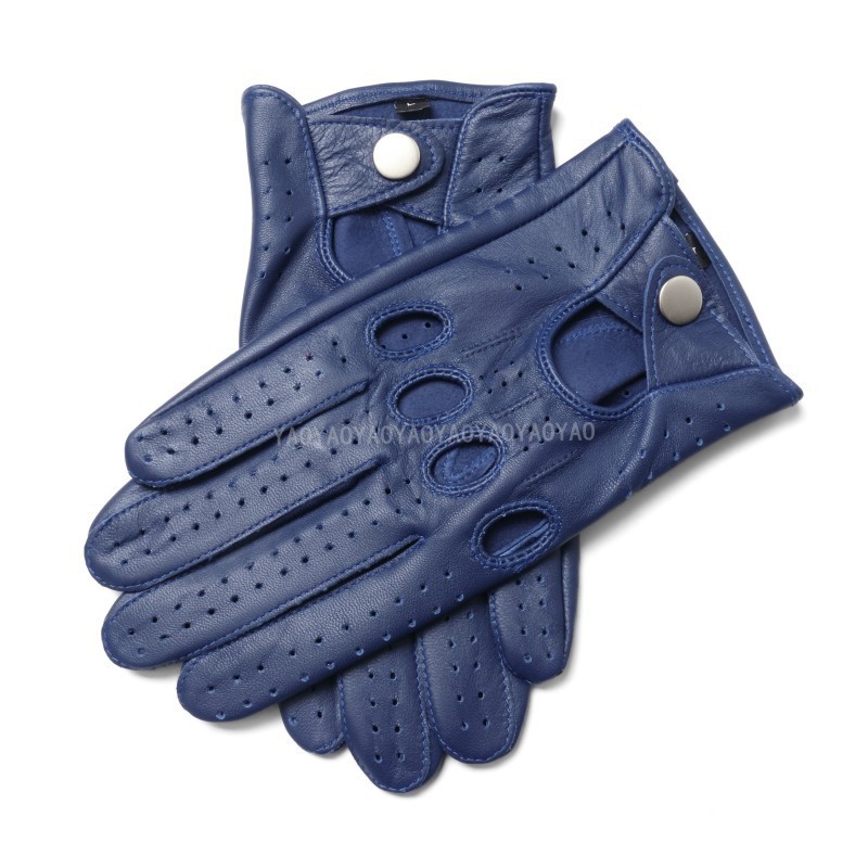 Leather Driving Glove - ชายฤดูใบไม้ผลิ 2025 ใหม่ถุงมือหนังผู้ชายคุณภาพสูงหนังแพะบริสุทธิ์ไม่มีซับ Unlined Breathable ขับรถ