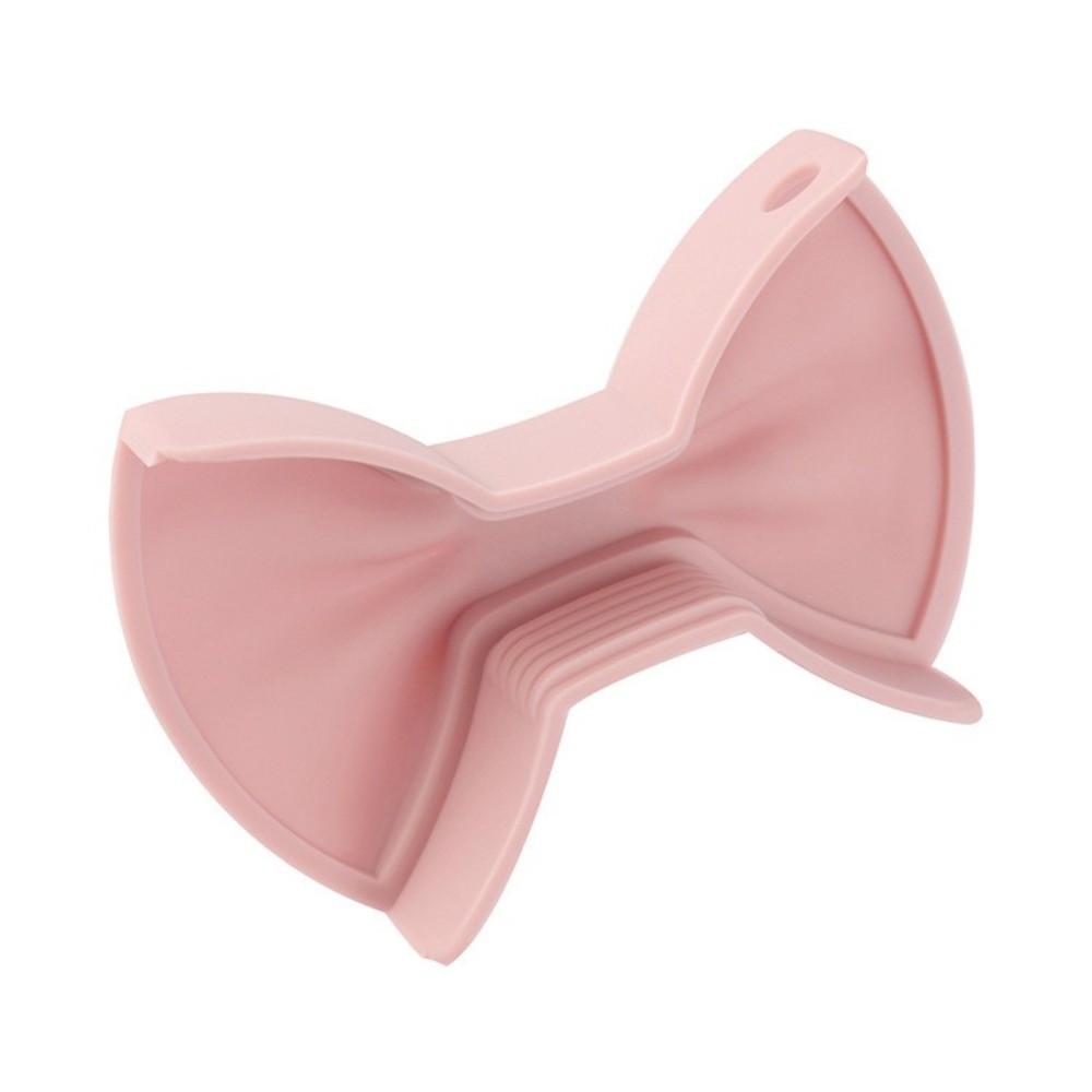 Oven Mitt Silicone - 2 ชิ้น ที่จับกันความร้อนซิลิโคนรูปโบว์ไท ขนาดเล็ก สำหรับจับด้ามหม้อ ทนความร้อน
