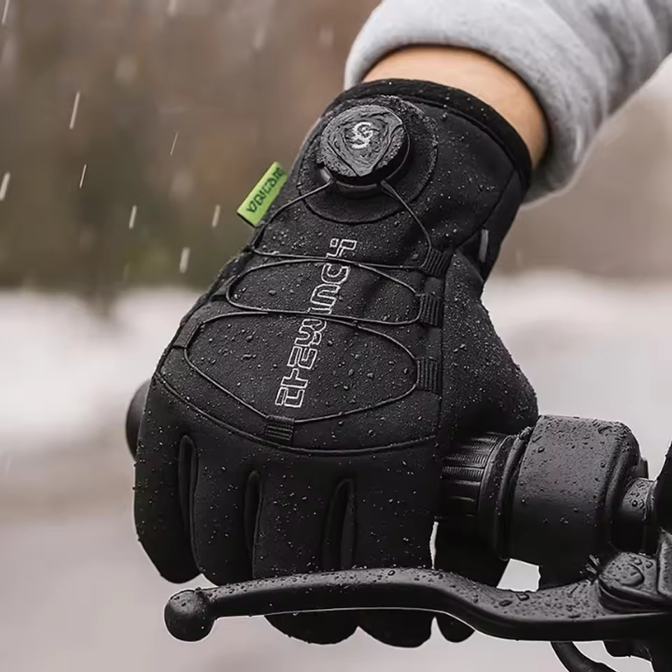 Gardening Glove Waterproof - ถุงมือกันหนาวสำหรับผู้ชายผู้หญิงแบบยาวพิเศษ หนาเป็นพิเศษ กันลมและกันน้ำ สำหรับเล่นกีฬา หน้าจอสัมผัส ขี่จักรยาน
