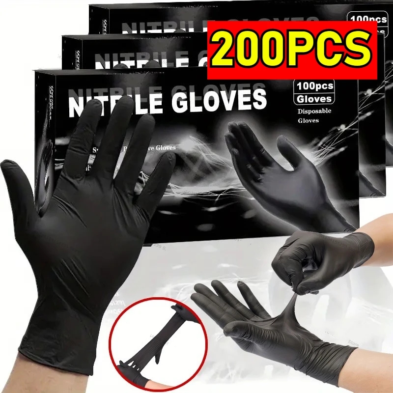 Gardening Glove Waterproof - ถุงมือไนไตรล์กันน้ำแบบใช้แล้วทิ้ง ถุงมือล้างจาน ถุงมือครัวเรือน ถุงมือทำความสะอาดสุนัข ถุงมือสำหรับทำอาหาร ถุงมือยางลาเท็กซ์