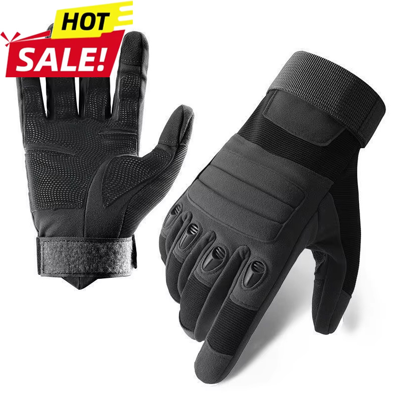 Motorcycle Glove Knuckle - ถุงมือปั่นจักรยานแบบยุทธวิธีสำหรับผู้ชายและผู้หญิง ป้องกันข้อนิ้วมือ ถุงมือสำหรับตั้งแคมป์ ขี่มอเตอร์ไซค์ เดินป่า ออกกำลังกาย