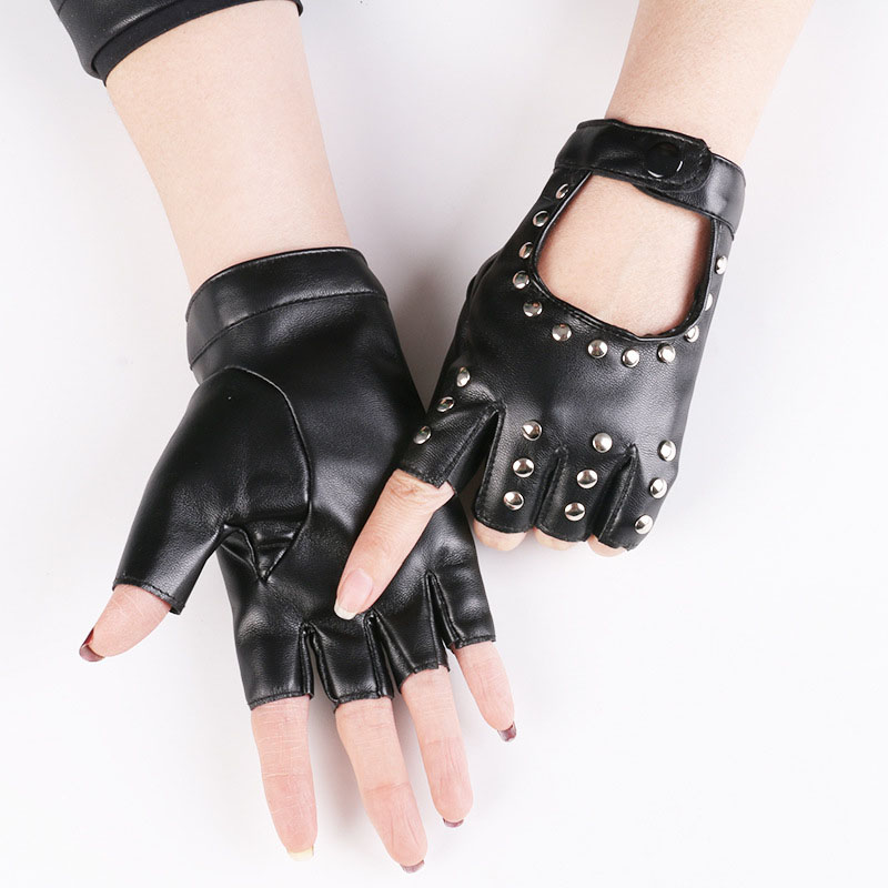 ถุงมือหนัง PU สไตล์โกธิค พังก์ - Leather Driving Glove บทวิจารณ์และราคา
