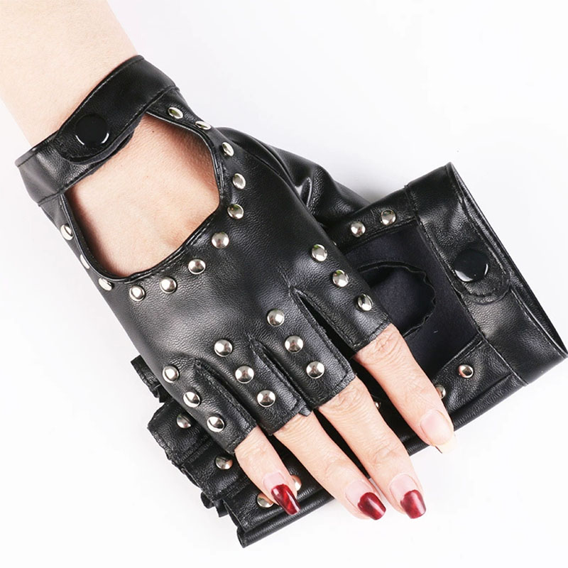 ถุงมือหนัง PU สไตล์โกธิค พังก์ - Leather Driving Glove บทวิจารณ์และราคา