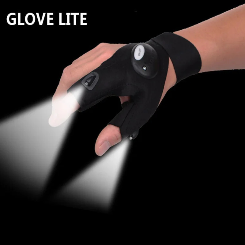 1-3 คู่ถุงมือไร้นิ้วไฟฉาย LED  - Fingerless Glove Knit บทวิจารณ์และราคา