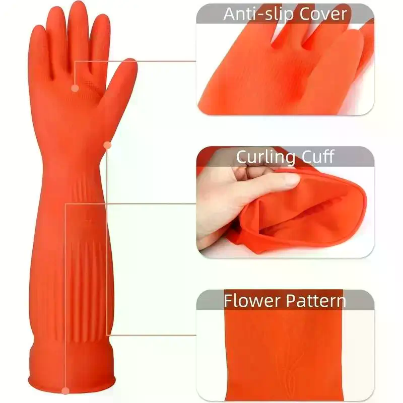 ถุงมือยางล้างจานแบบใช้ซ้ำได้ ถ - Dish Glove Rubber บทวิจารณ์และราคา