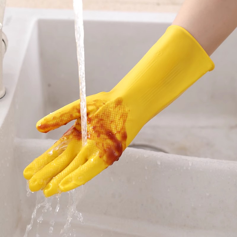3 คู่ถุงมือในครัวเรือนในครัวเร - Dish Glove Rubber บทวิจารณ์และราคา