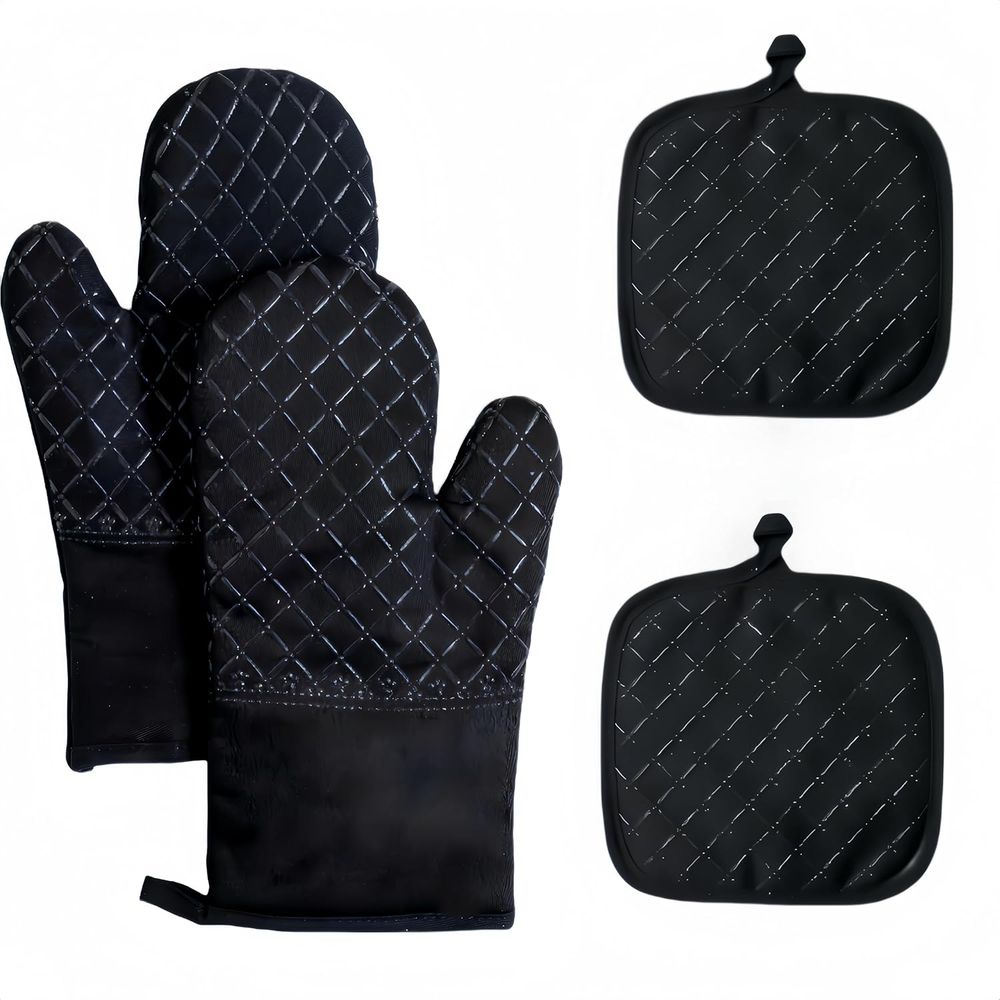 ชุด 4 ชิ้น, ถุงมือกันความร้อนส - Oven Mitt Silicone บทวิจารณ์และราคา