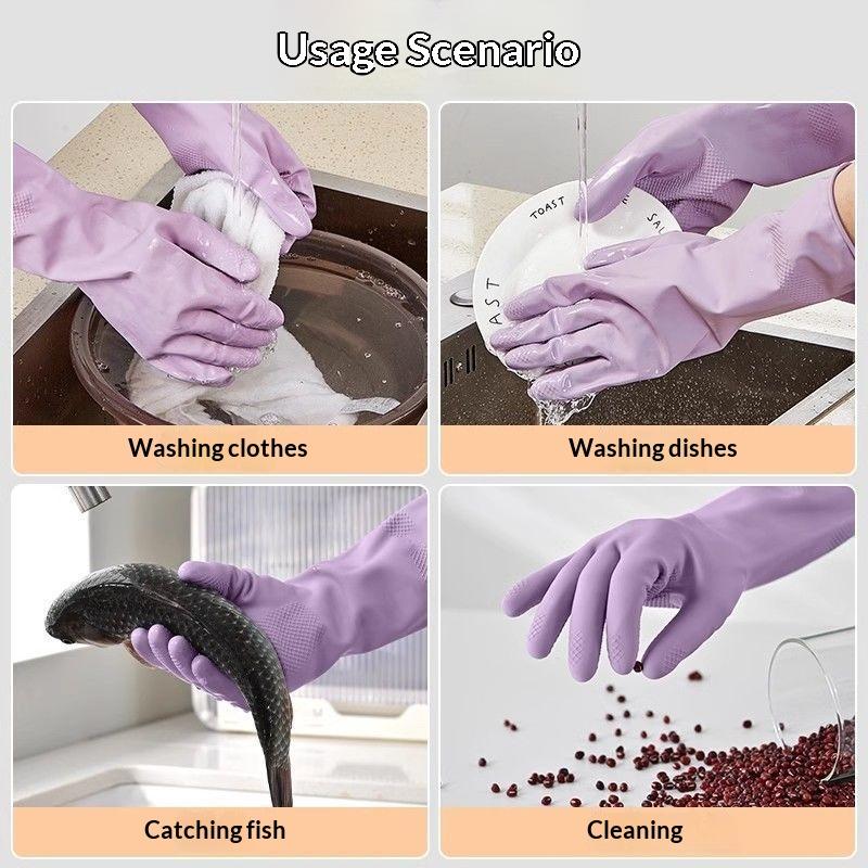1 คู่ถุงมือยางล้างจาน, พร้อมด้ - Dish Glove Rubber บทวิจารณ์และราคา