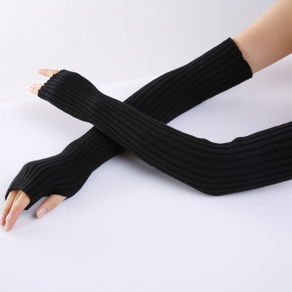 ถุงมือถักสไตล์กอธิกส์ญี่ปุ่นสี - Fingerless Glove Knit บทวิจารณ์และราคา