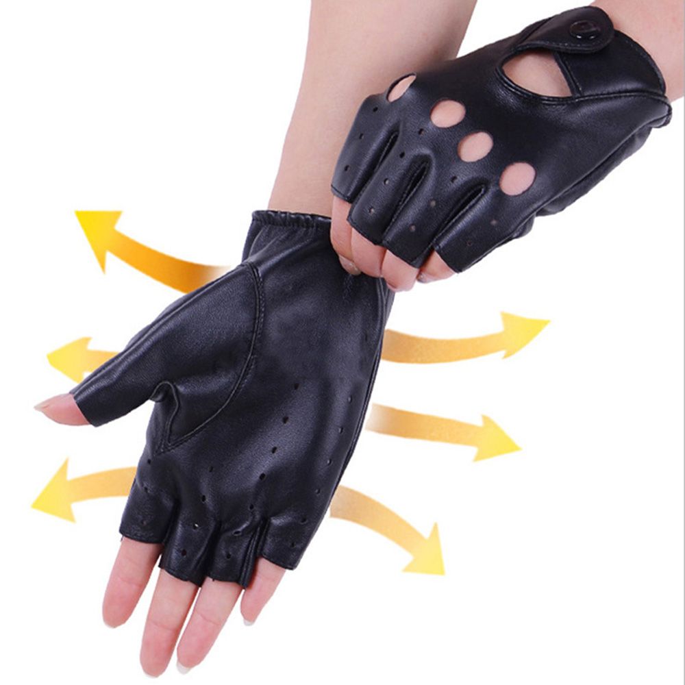 ถุงมือครึ่งนิ้วสำหรับขับรถถุงม - Leather Driving Glove บทวิจารณ์และราคา