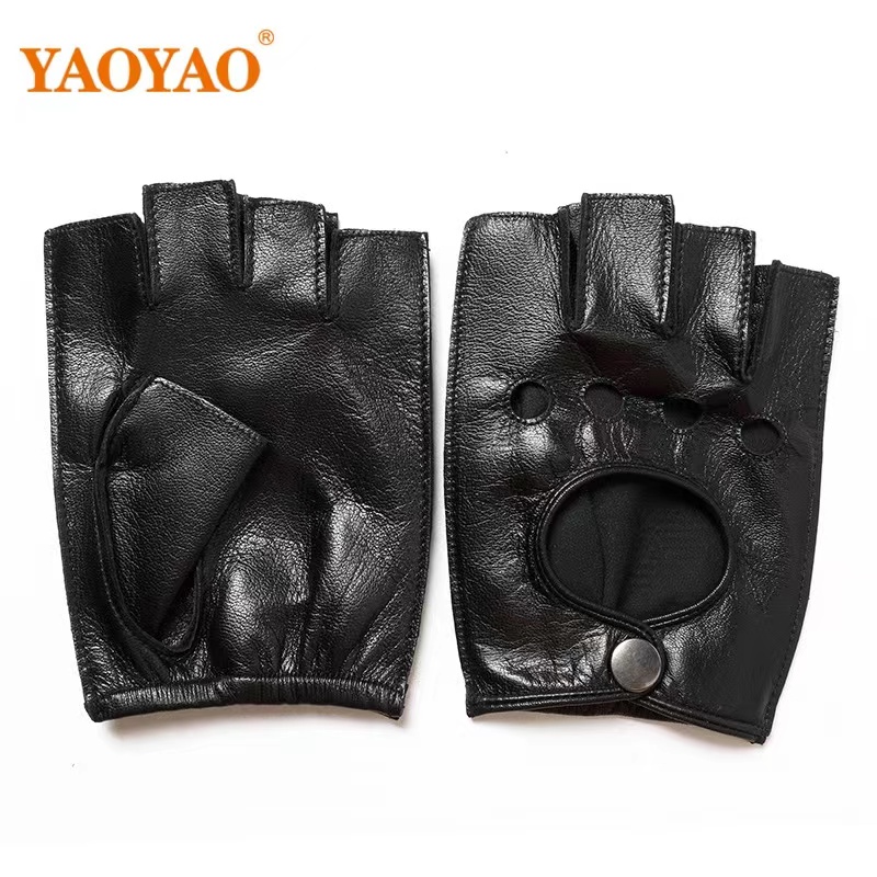 ใหม่เอี่ยมหนังผู้ชายชาย Finger - Leather Driving Glove บทวิจารณ์และราคา