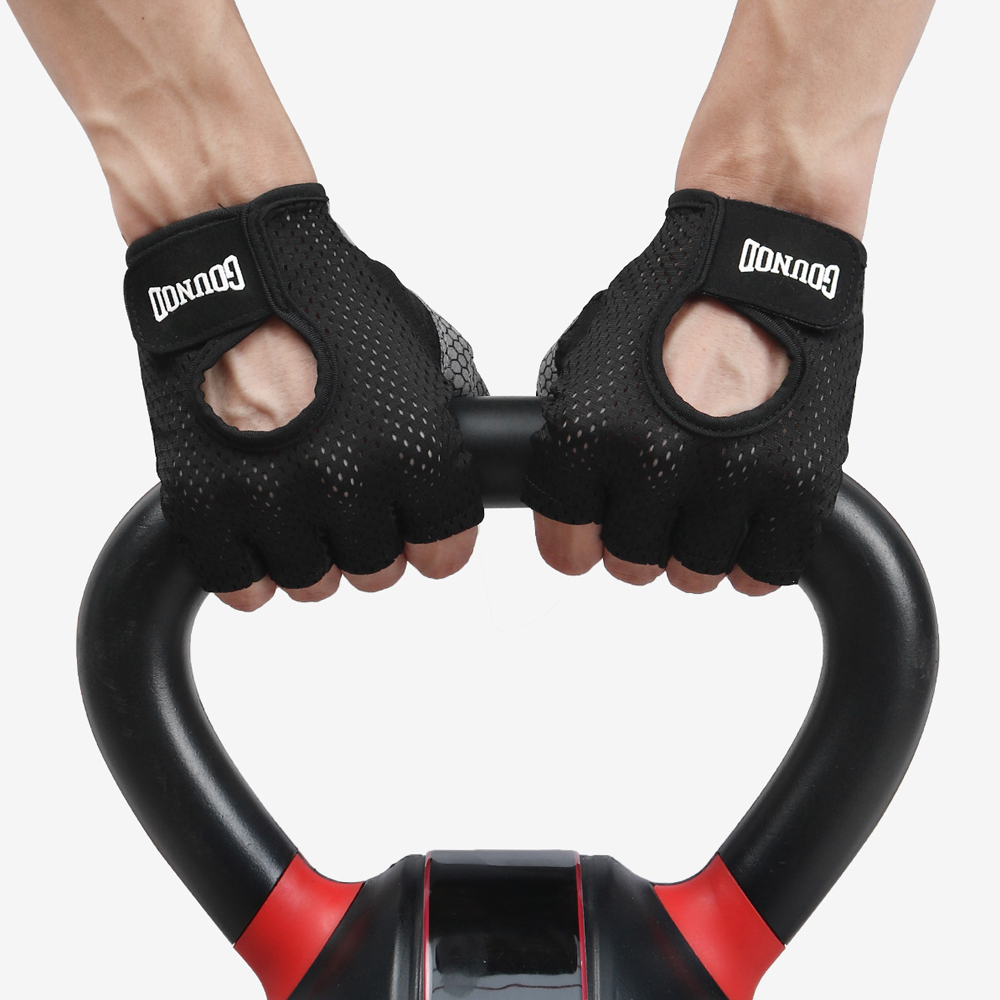 1 คู่ถุงมือยกน้ำหนักกันลื่น, ถ - Fingerless Glove Knit บทวิจารณ์และราคา