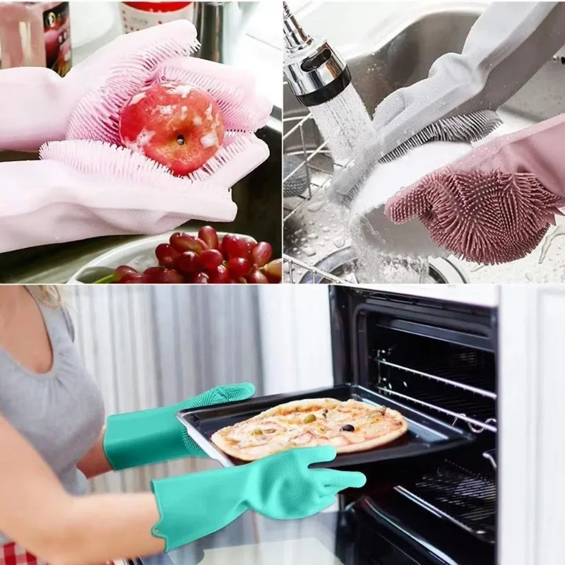 1 PC ซิลิโคนล้างจานถุงมือทําคว - Dish Glove Rubber บทวิจารณ์และราคา